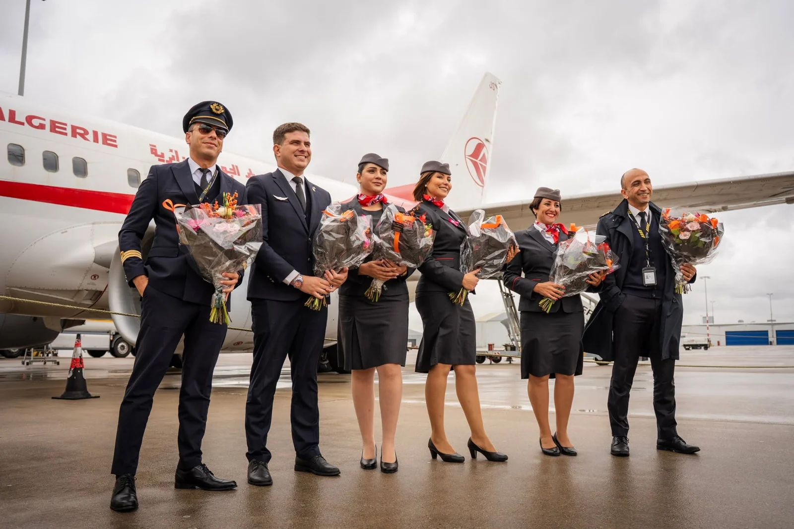 Reception of the first Air Algérie flight to the Netherlands