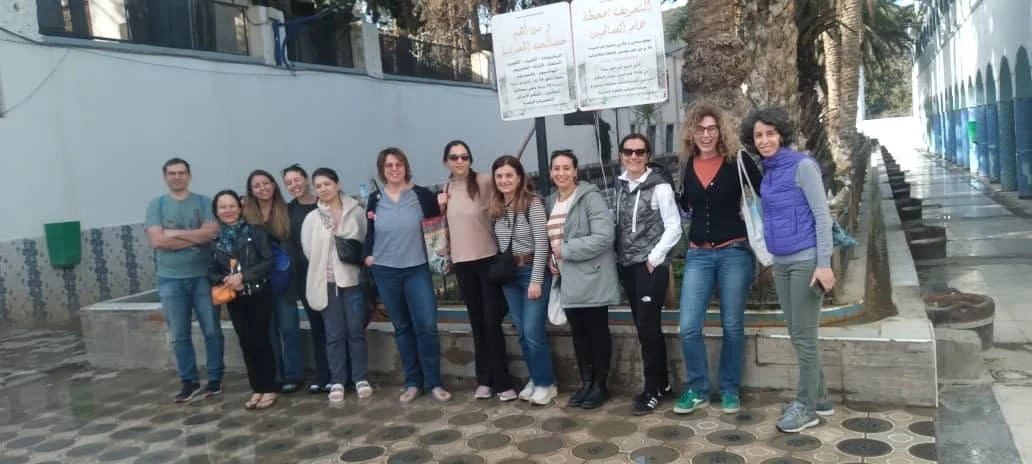 A European diplomatic delegation visits the Hammam Essalihine spa in Khenchela