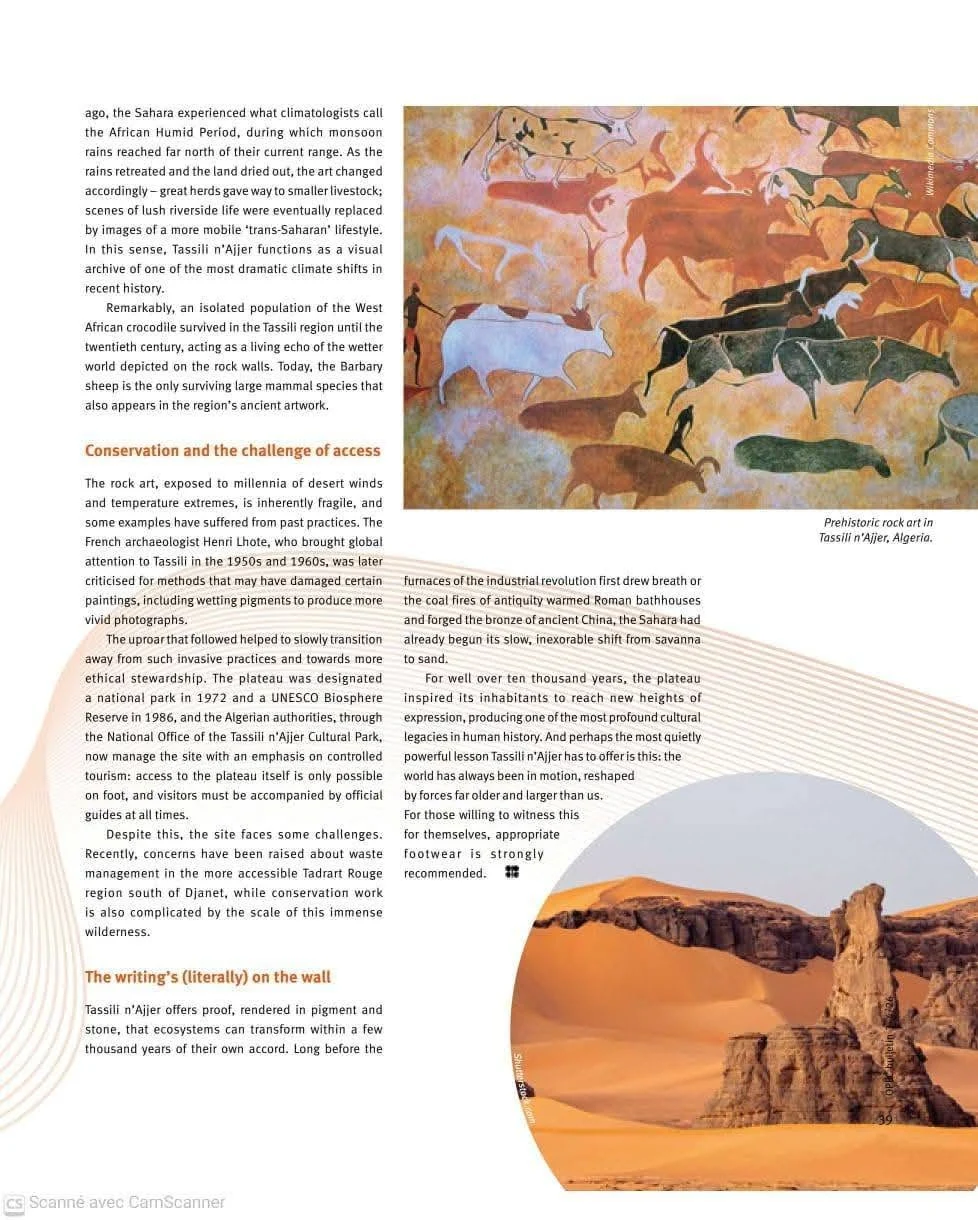 Revista OPEC destaca a Tassili N'Agar y su patrimonio mundial