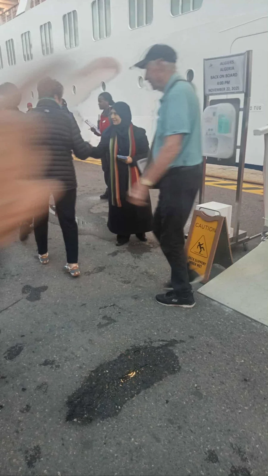 欢迎旅游船“维京·萨坦”号抵达阿尔及尔港