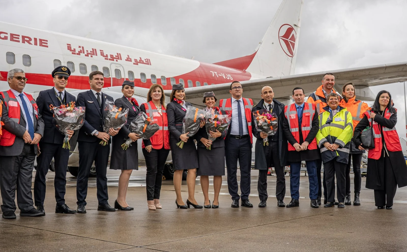 Reception of the first Air Algérie flight to the Netherlands