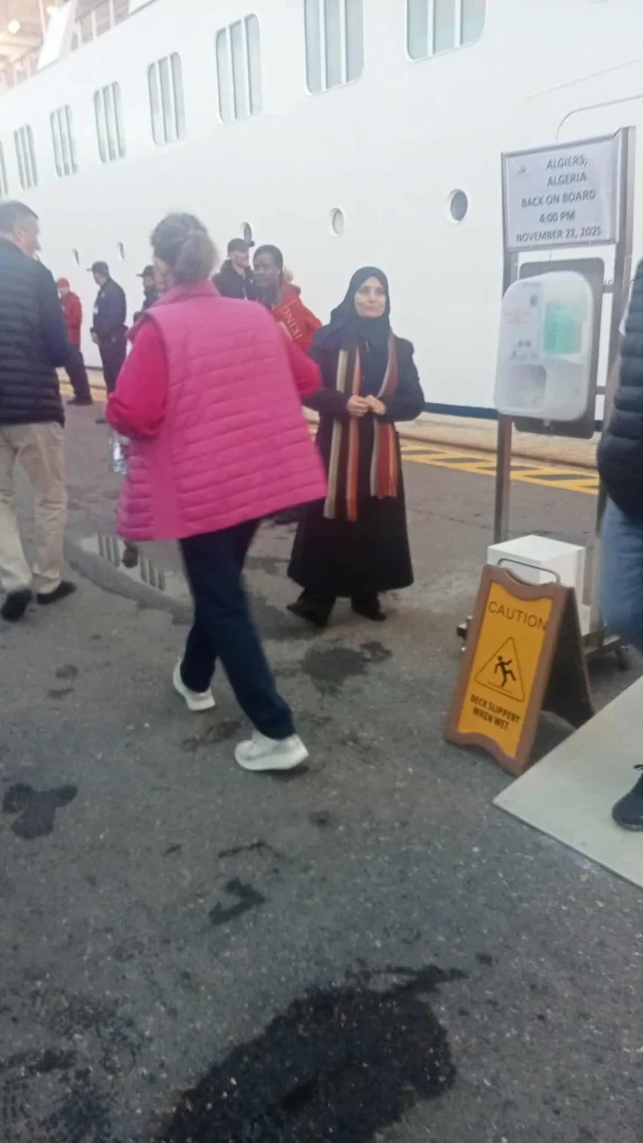 欢迎旅游船“维京·萨坦”号抵达阿尔及尔港