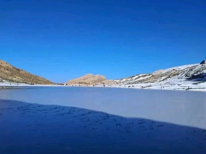 The snow-covered Djurdjura heights between Tizi Ouzou and Bouira