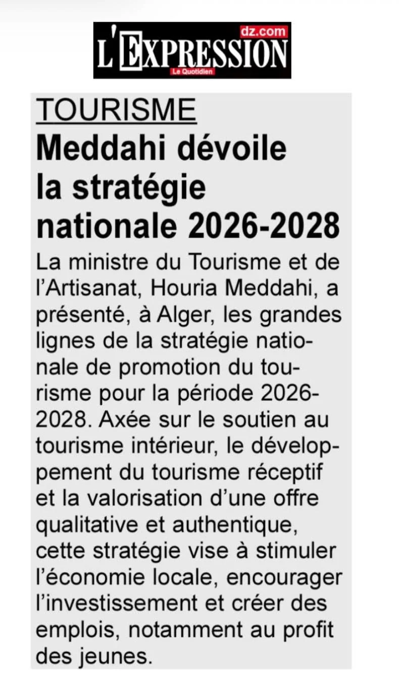 Couverture médiatique nationale du secteur du tourisme – 8 février 2026