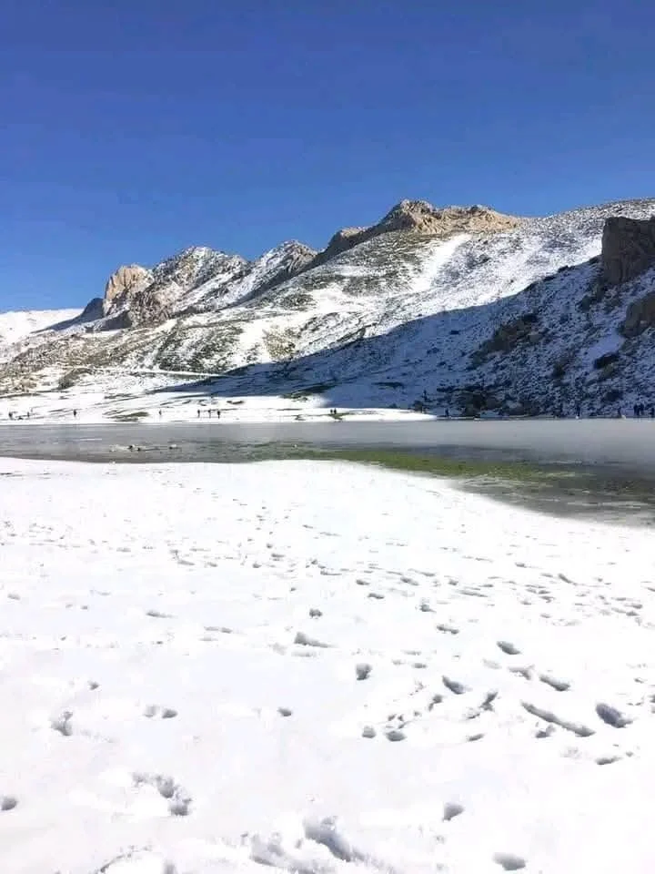 The snow-covered Djurdjura heights between Tizi Ouzou and Bouira
