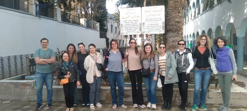 A European diplomatic delegation visits the Hammam Essalihine spa in Khenchela