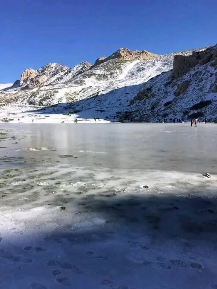The snow-covered Djurdjura heights between Tizi Ouzou and Bouira