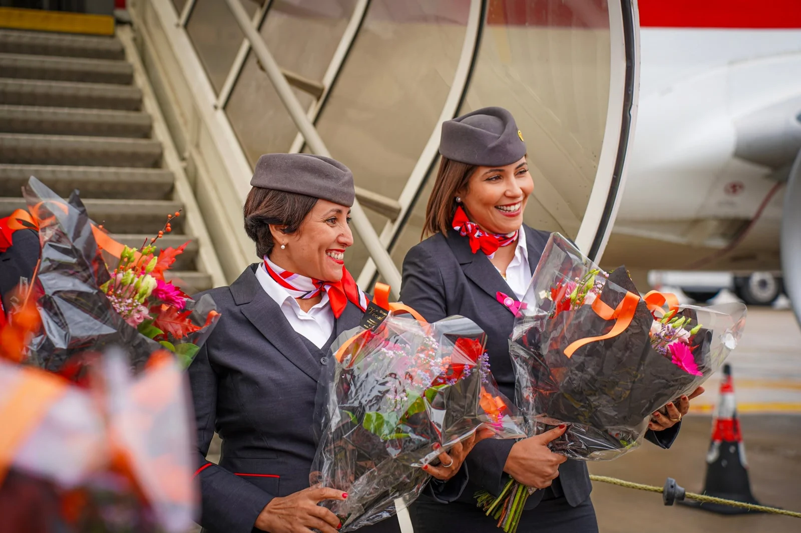 Reception of the first Air Algérie flight to the Netherlands