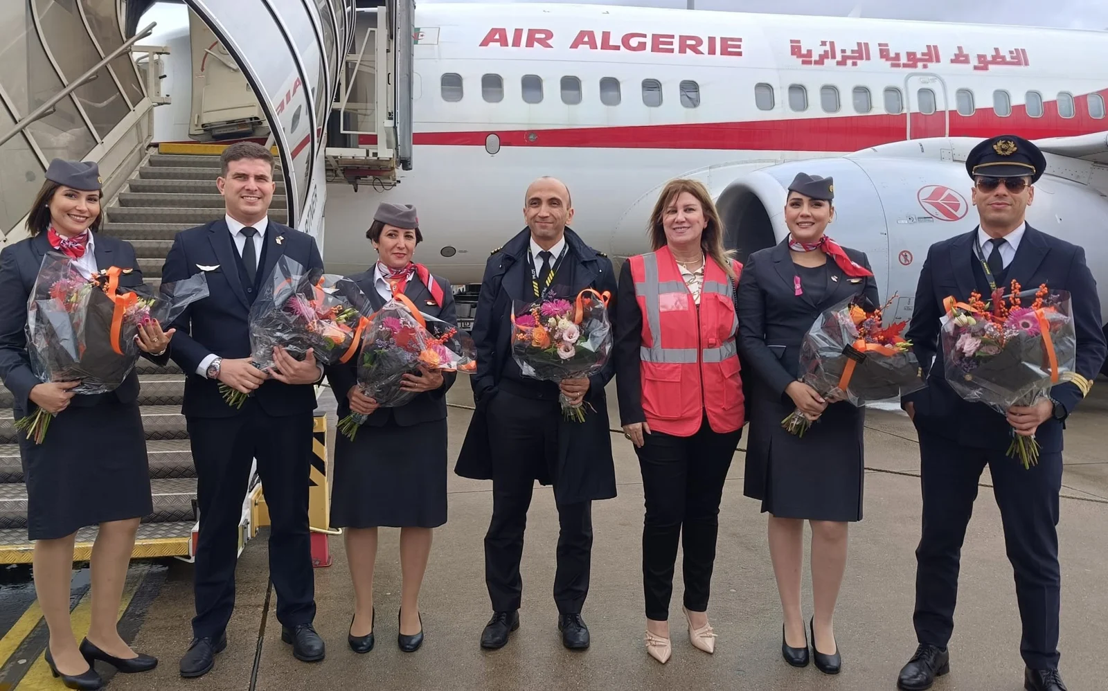 Reception of the first Air Algérie flight to the Netherlands