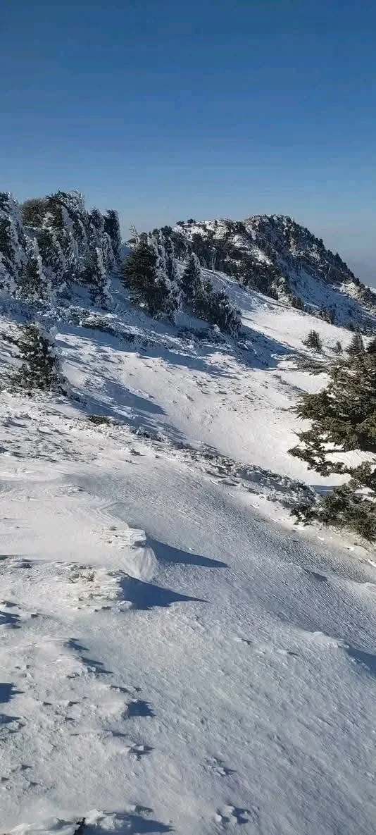 The snow-covered Djurdjura heights between Tizi Ouzou and Bouira
