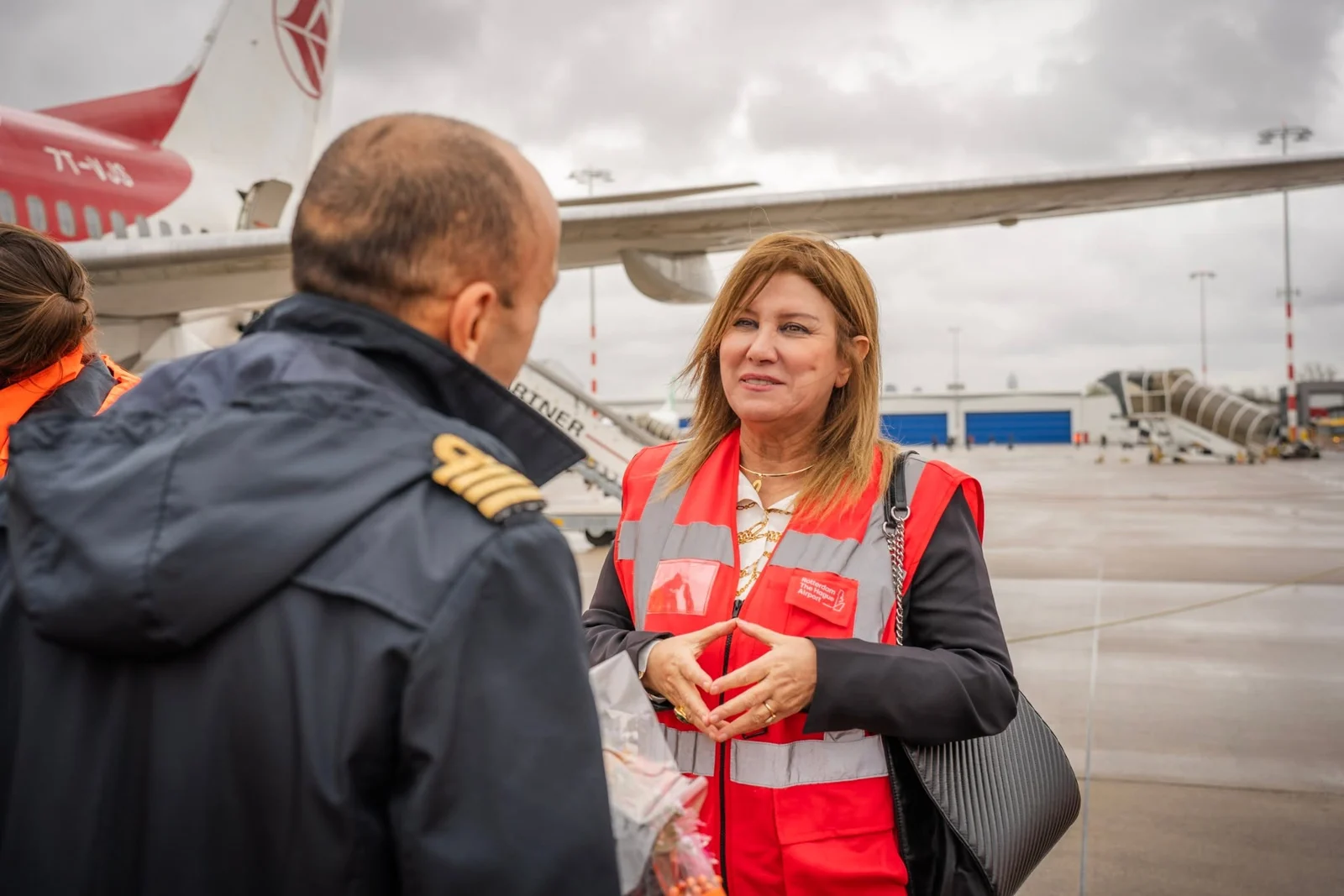 Reception of the first Air Algérie flight to the Netherlands