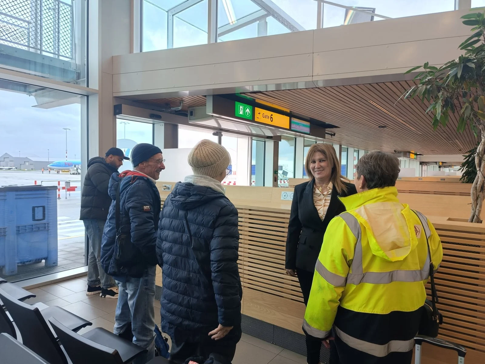 Reception of the first Air Algérie flight to the Netherlands