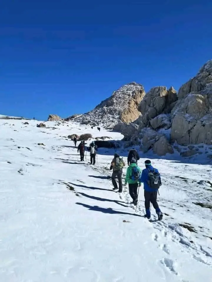The snow-covered Djurdjura heights between Tizi Ouzou and Bouira